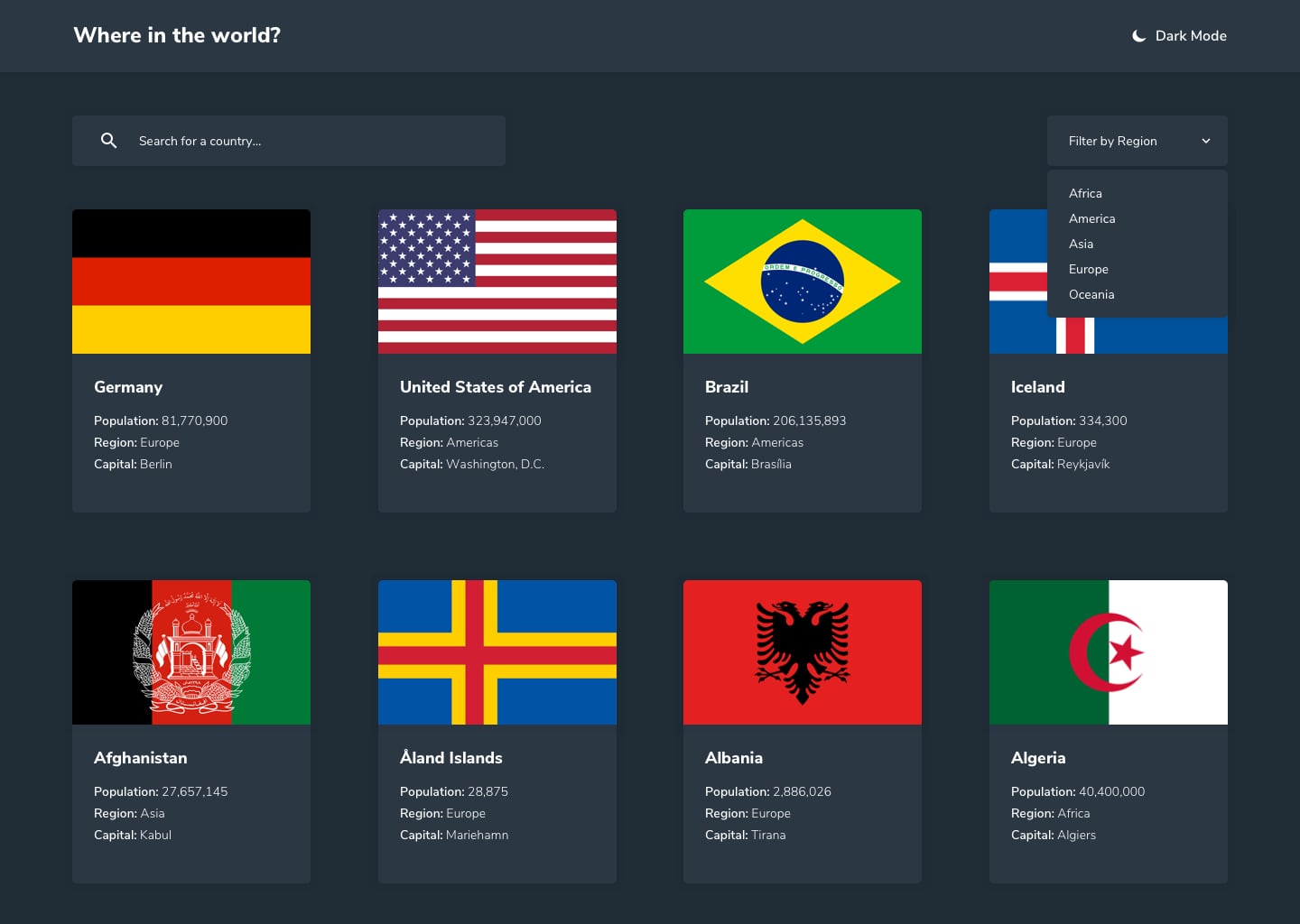 rest countries